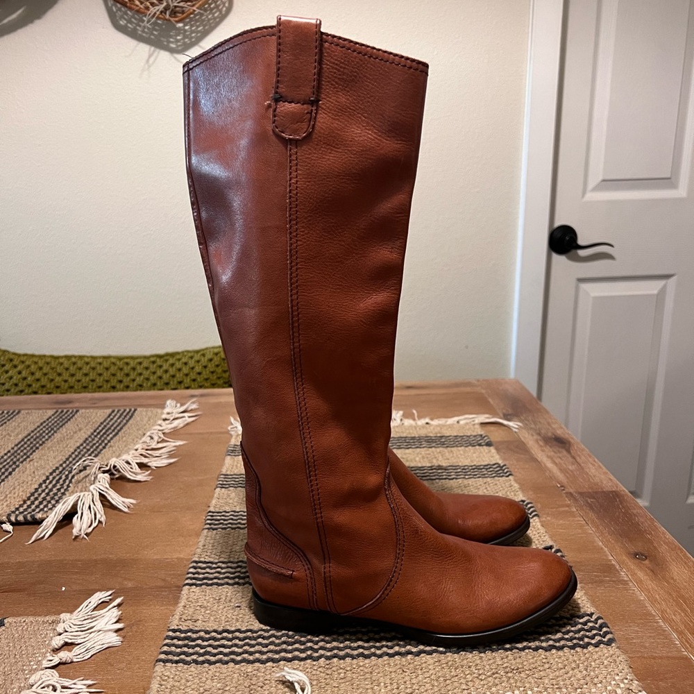 MADEWELL 1937 ARCHIVE LEATHER RIDING BOOTS 5.5